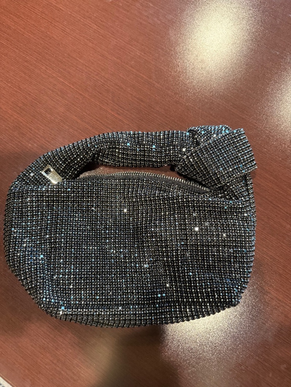 Black Sequin Evening Clutch